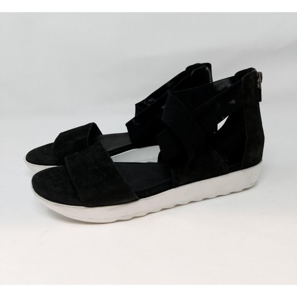 Eileen Fisher Sport Platform Sandal in Black sz 8
